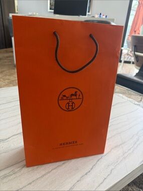 Hermes Orange Shopping Bag Medium 11”x16.75”x4”